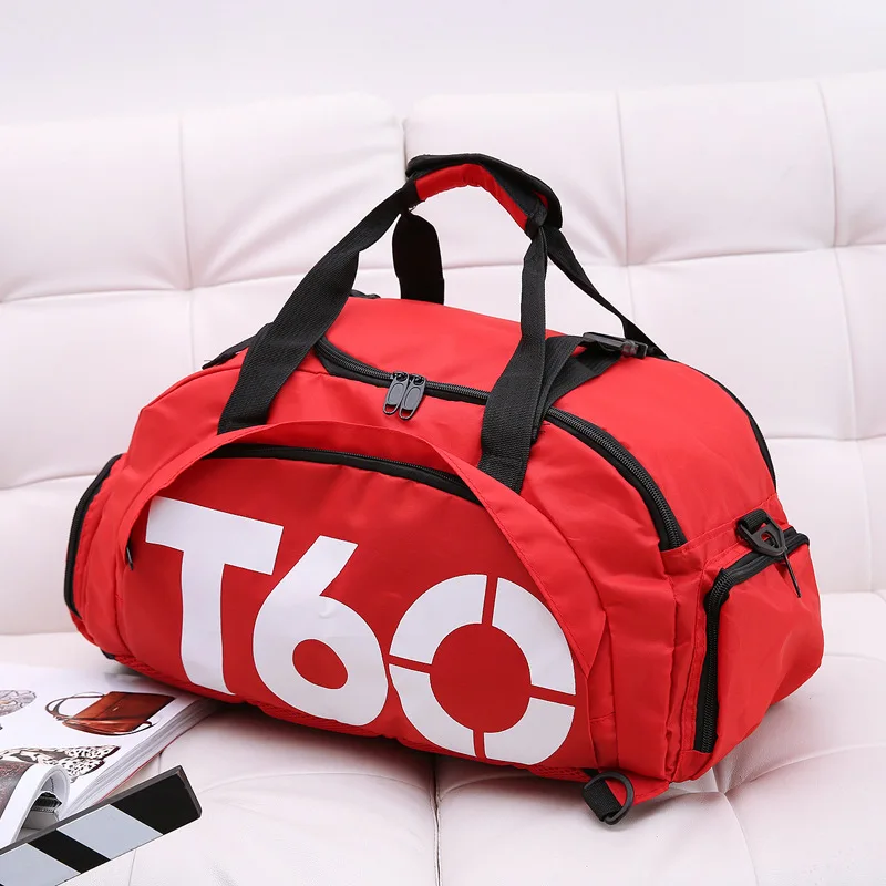 Водонепроницаемая спортивная сумка для мужчин и женщин molle Фитнес Тренировочные рюкзаки многофункциональные дорожные/багажные сумки через плечо - Цвет: Red and white