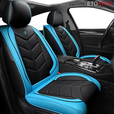 ETOATUO Universal leather Car Seat cover for Renault All Models captur megane scenic kadjar fluence laguna koleos Espace Talisma - Название цвета: blue standard