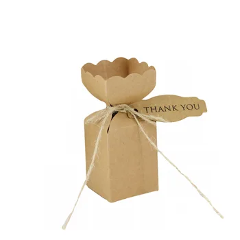 

50pcs Kraft Paper Box Sen Retro Style Candy Box Vase-shaped Candy Gift Box