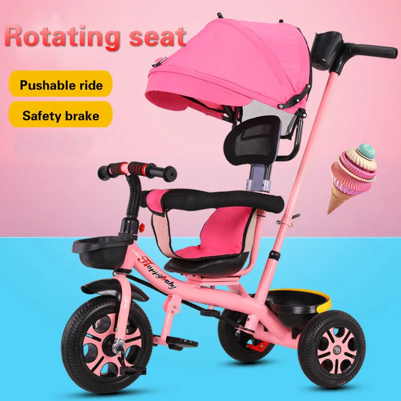 Baby Tricycle 0-6 Years Old Multi-function Baby Rotating Seat Stroller Tricycle Bicycle Children Can Ride Bicycle Trike