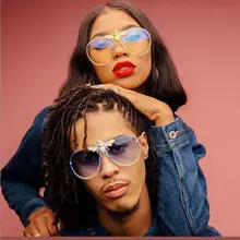 Pawes Роскошные Металлические большие пчелиные солнцезащитные очки для женщин