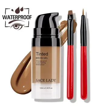 

Liquid Dye Eyebrow Cream Brush Set Waterproof Makeup Tint Gel Tattoo Eyebrow Cosmetics Dye For Eye Brow Shadow Long Lasting R6O7