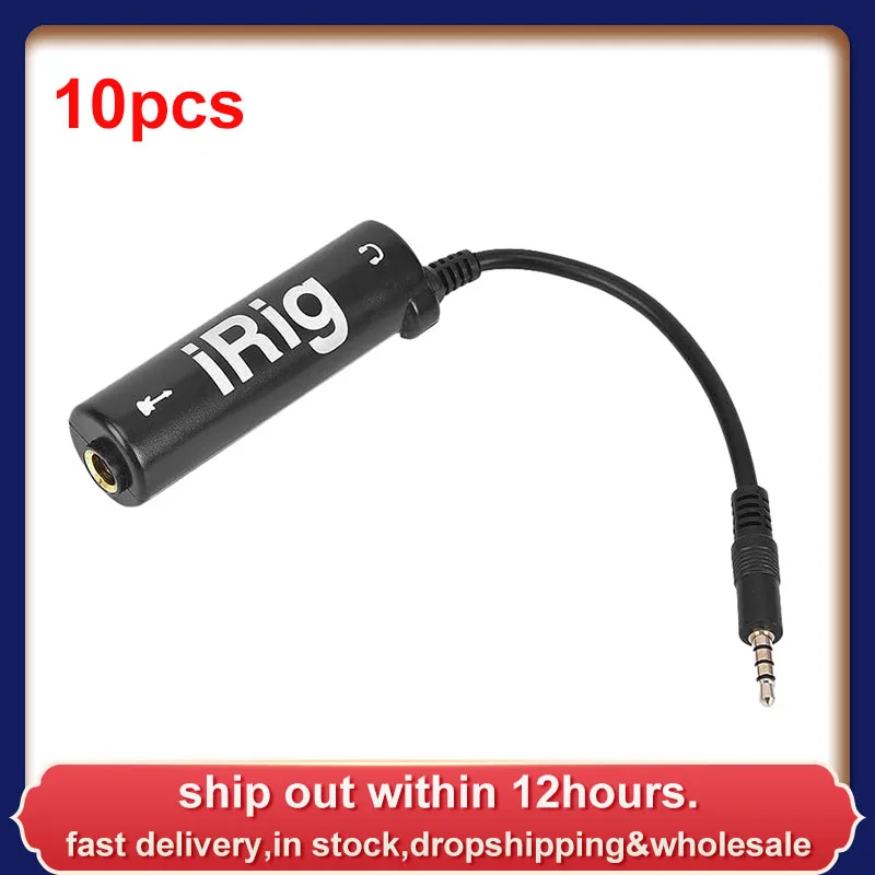 

10PCS Guitar Interface I-Rig Converter Replacement Guitar for Phone Guitar audio interface Guitar tuner Guitar line converter