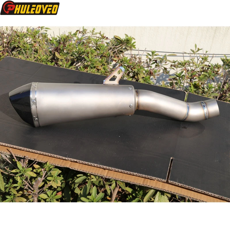 Titanium Alloy for Ducati Monster 821 1200R 1200S 14-19 Motorcycle Exhaust Muffler Link Pipe Muffler Exhaust Escape Middle Pipe