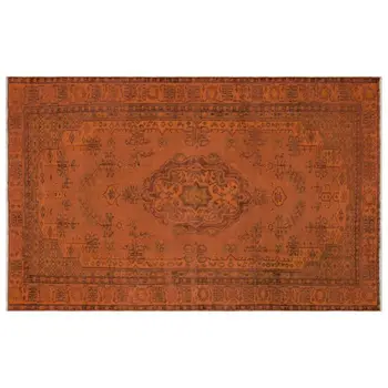 

Handmade Orange Vintage Overdyed Turkish Area Rug 183x283 Cm-6'0''X9'3''