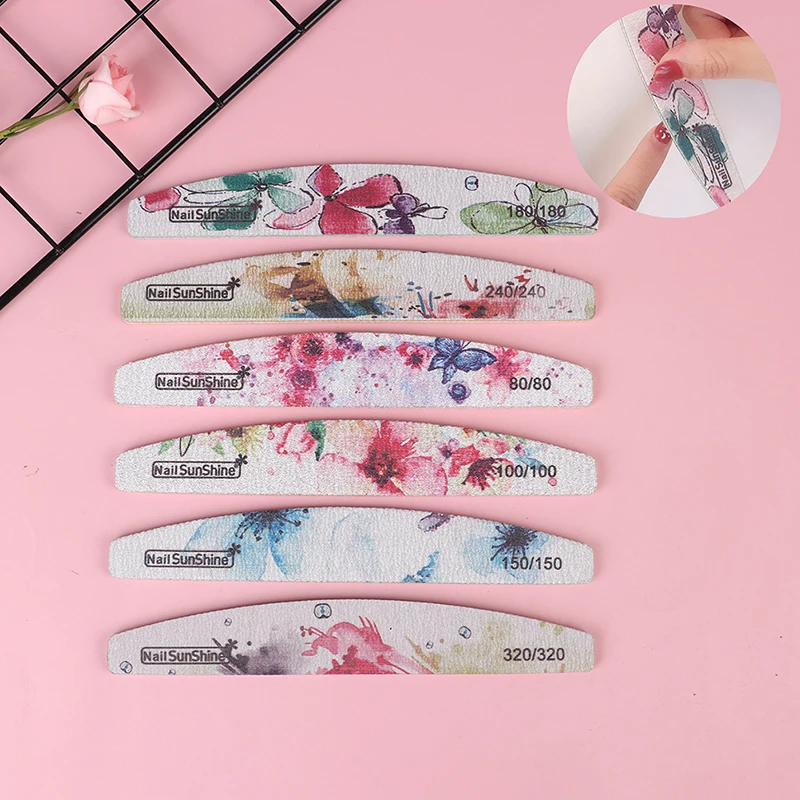 

5PCS 80/100/180/240/320 Nail File Sanding Buffer Double Sided Nail Art Tools