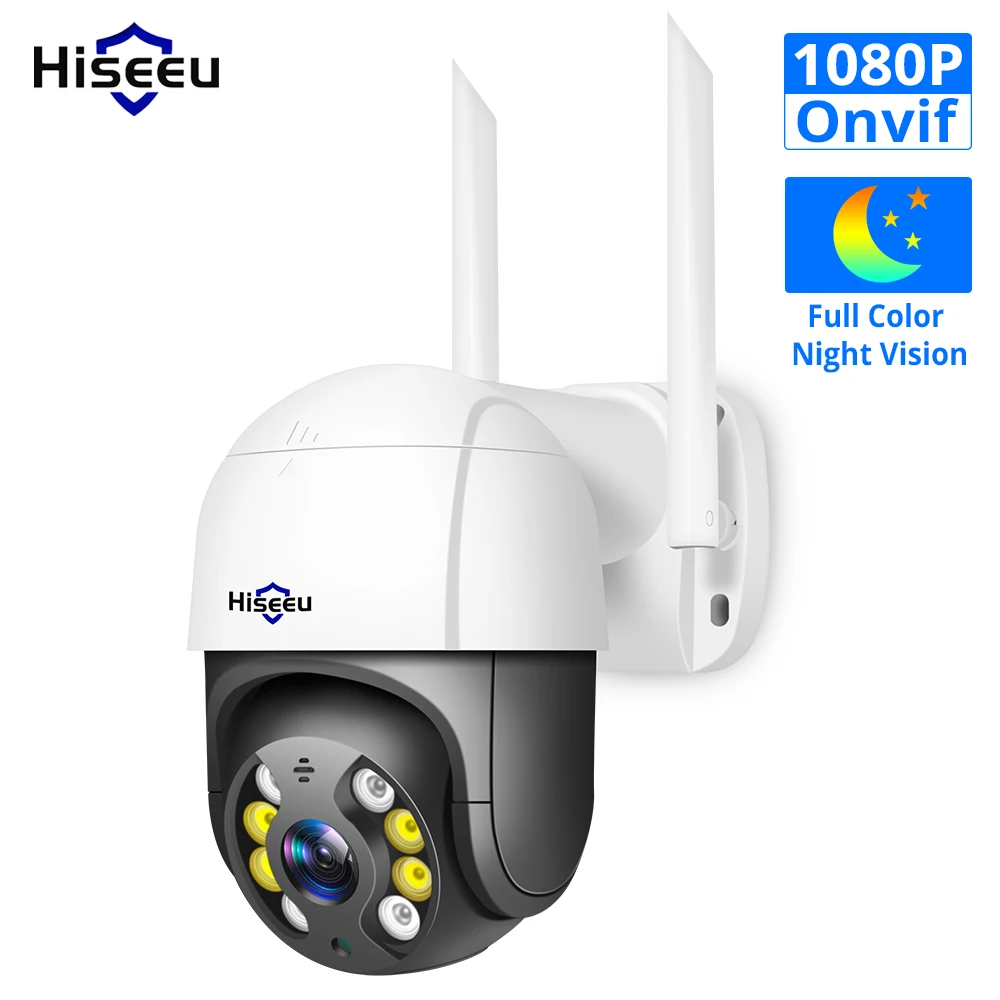 Livre sem Fio 2mp ao ar Hiseeu Velocidade Dome Wi-fi Câmera Ptz ip Nuvem-slot sd Onvif 2-way Áudio Rede Cctv Vigilância 1080 p