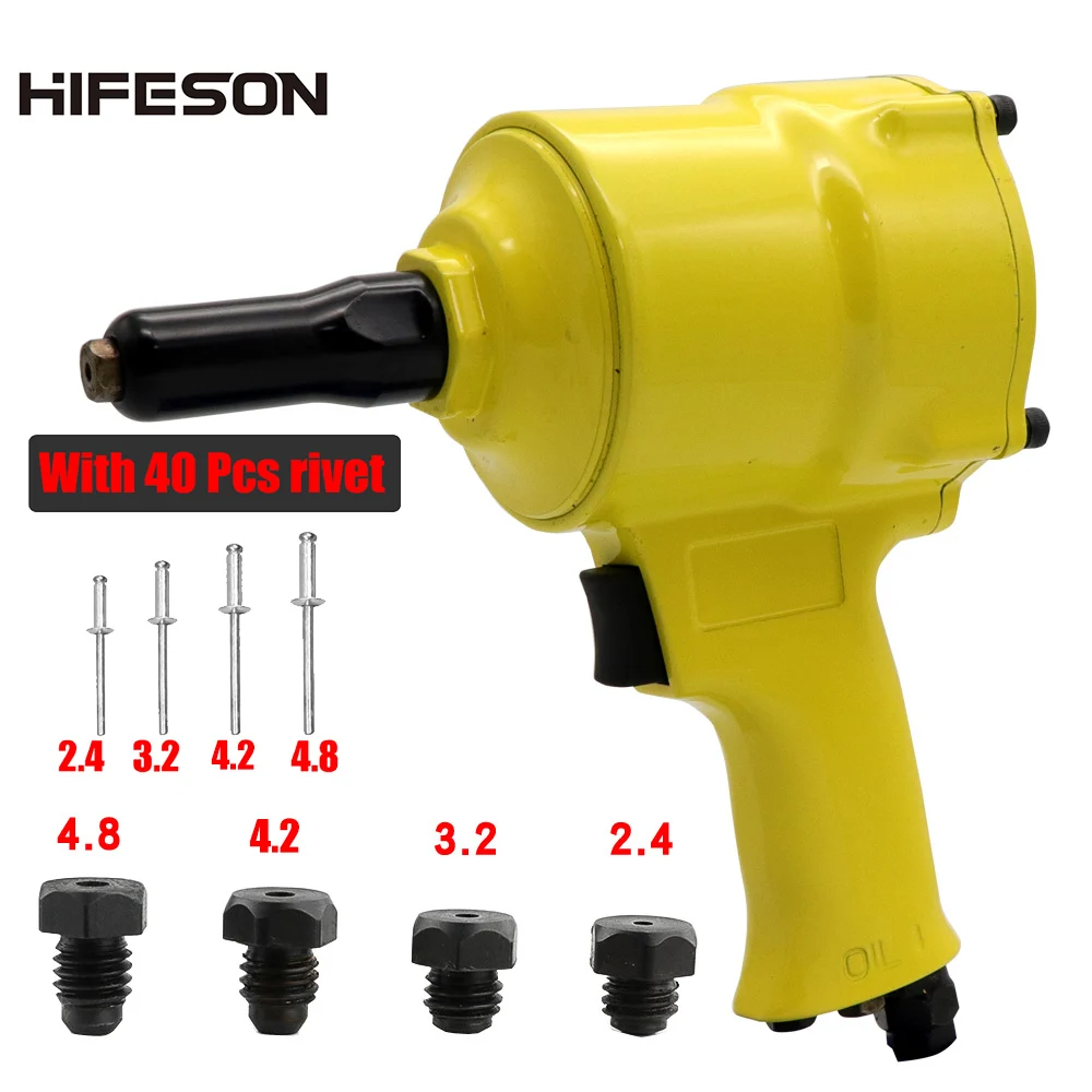 Pneumatic Air Blind Rivet Gun With 40 Pcs Nail Automatic POP Riveters