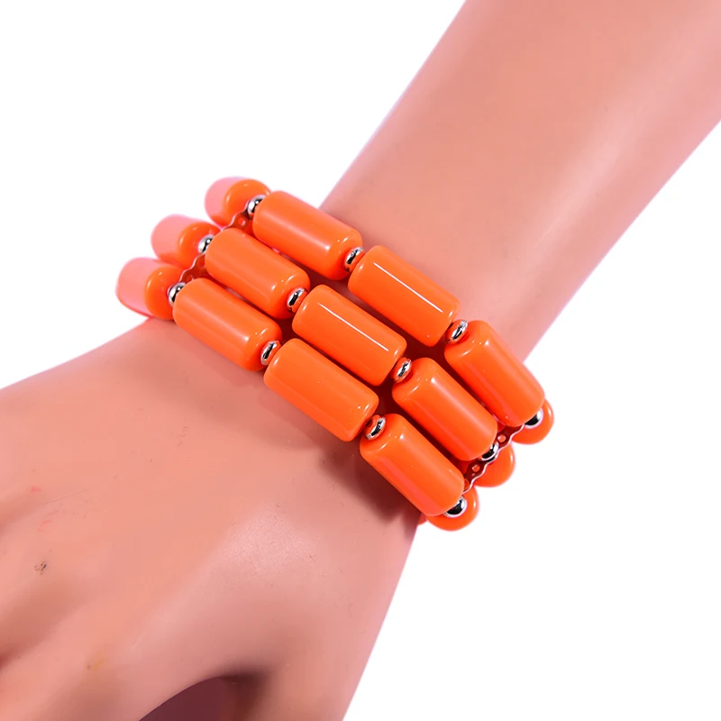 UDDEIN Nigerian Wedding Indian Jewelry Sets Bib Beads Necklace Earring Bracelet Sets Statement Collar African Beads Jewelry Set - Image 5