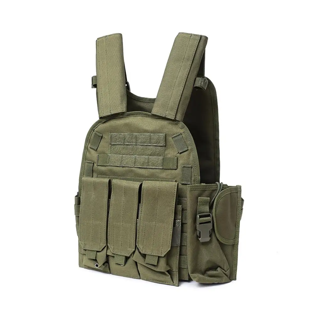 6094 Тактический Жилет Molle 900D нейлоновый бронежилет охотничья пластина для страйкбола 094K M4 чехол боевое снаряжение Мультикам - Цвет: Зеленый