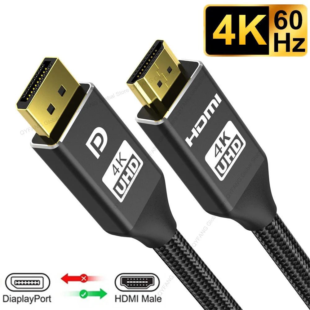 Кабель-переходник с 4K на HDMI для проектора @ 60 Гц Display Port to Cable dp hdmi кабель DisplayPort Splitter