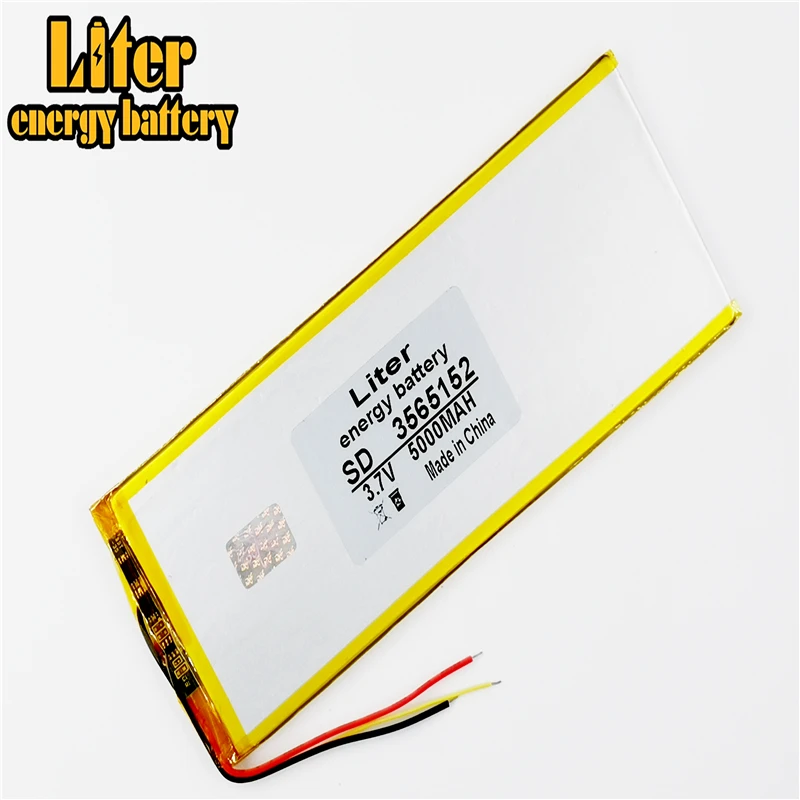 3 линии 7 V 5000mAh 3565152 полимер литий ионный/литий ионный аккумулятор для планшетных