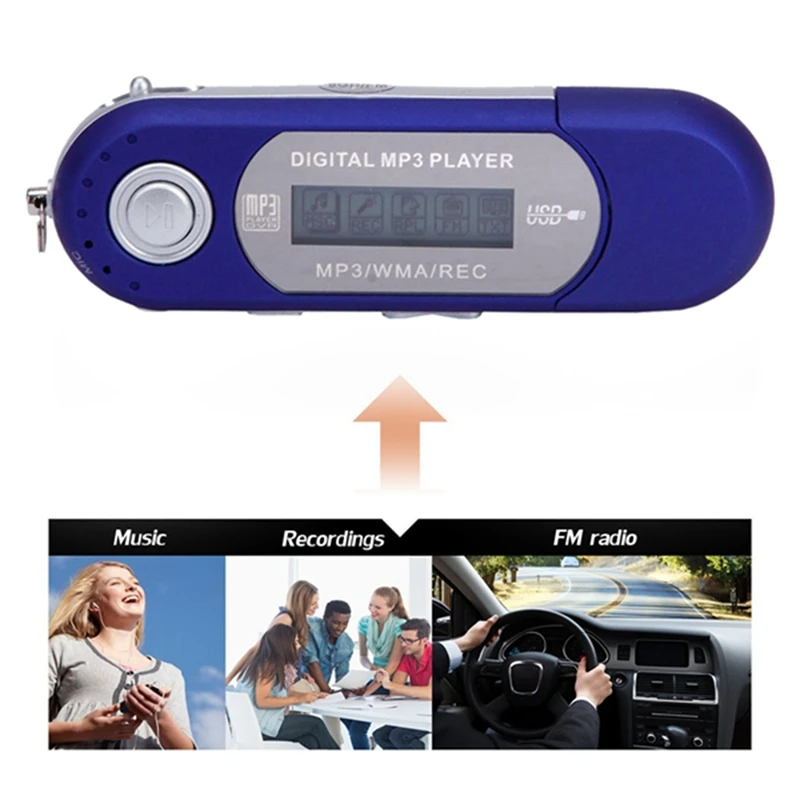 

A screen MP3 U disk No. 7 battery card USB in-line radio cassette player Random