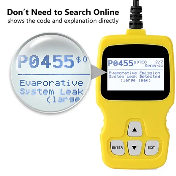 

OM500 Repair Replacement Plug And Play Code Reader Analyzer Car Scanner Auto LCD Screen Check OBD2 Test Fault Diagnostic Tool