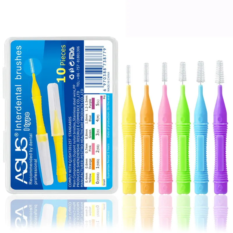 

Hot 10 PCS/Box 1-Shaped Orthodontics Interdental Brush Cleaning Teeth Oral Care Cleaner Oral Dental Hygiene Brush For Daily Use