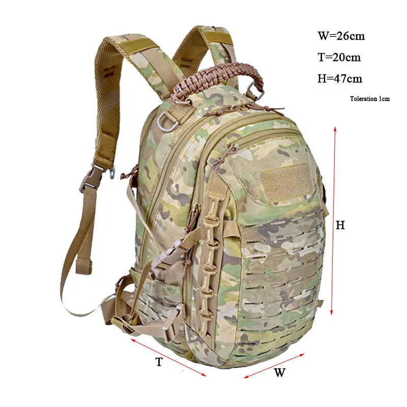 Тактический военный рюкзак, походная уличная охотничья сумка, EDC, тактические шестерни, лазерная резка, Molle PALS, сумка MultiCam 25L, спортивная сумка для кемпинга