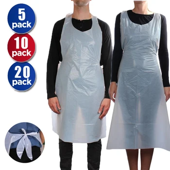 

Waterproof Oil-Resistant Apron Suit Unisex Work Safety Reusable Apron Antifouling PE For Women Men Painting Cooking Aprons D30