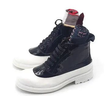 

New winter fashion men boots handmade genuine leather lace up men shoes Martin boots shoes for men