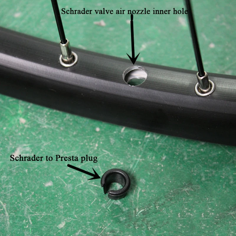 

10pcs/set Bicycle Valve Conversion Plastic Washer Schrader Valve Rims Change To Presta Valve AV-FV Rims Inner Tube Accessories