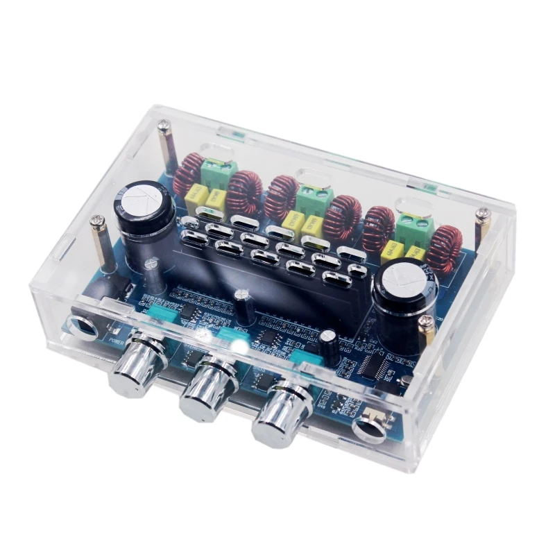 XH-A305 с коробкой TPA3116 2,1 канальный аудио Бас Сабвуфер AUX AMP Bluetooth 5,0 стерео цифровой усилитель мощности плата 50Wx2+ 100 Вт