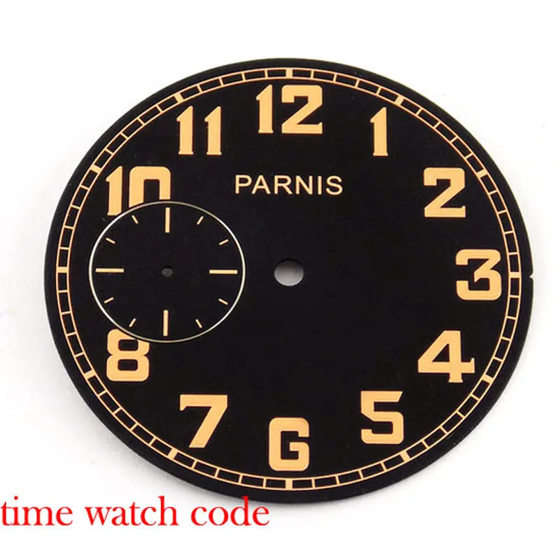 Parnis 40.6 Mm Men'S Watch Dial Parts Fit For Eta 6497 St3600 Mechanical Hand Winding Movement Orange Marks