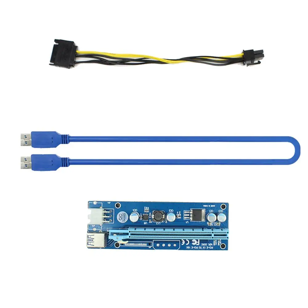 Pci e карта расширения 1x до 16x GPU Usb 3 0 расширитель Express Райзер X1 X16 адаптер карты SATA 6
