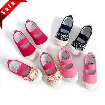 

2020 New Spring Autumn Baby Girl Shoes Kids Canvas Shoes Children's Casual Sneakers Candy Color Flowers For Girls Floral Prints