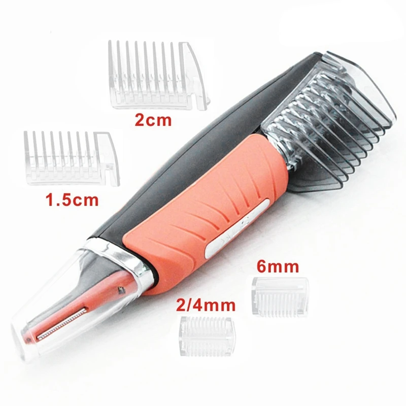 Men Nose Trimmer Clipper Mini Personal Beard Hair Press Trimmer Shaver Grooming Remover Handle Led Light Razor