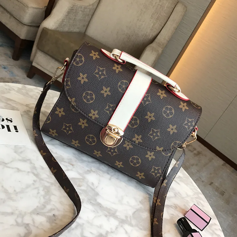 

WOMEN'S Bag 2018 Spring And Summer New Style Occident Fashion Handbag Presbyopia Shoulder Fashion Mortise Lock Shoulder WOMEN'S