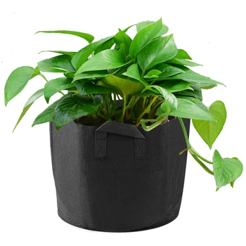 

HOOMIN Planting Grow Bags Planting Tree Bag Growth With Handles Eco-friendly Non-Woven Fabric Pots Seedling Flower Pot
