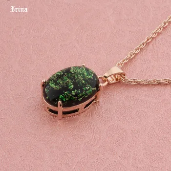 

Irina 2019 New Fashion Pendant 585 Rose Gold Personality colorful Pendant Necklace for Women Sweet Romantic Girl Earrings Gift