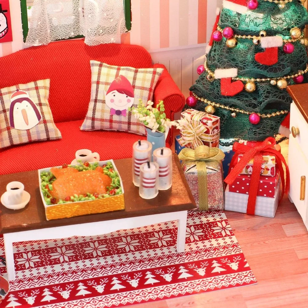DIY 3D Деревянный Кукольный дом DIY мебель миниатюрный пылезащитный чехол Miniaturas кукольный домик игрушки для детей на день рождения подарки на Рождество новая распродажа