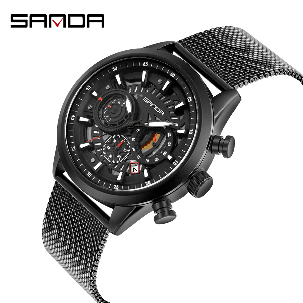 

Fashion Sanda Top Brand Luxury Men's Watch 30m Waterproof Date Clock Male Sport Men Quartz Casual Wrist Relogio Masculino