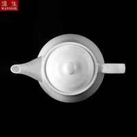 Super White Porcelain Tea Pot, Hotel, Restaurant, Household Ceramic, Phoenix Tail Design, Dinner Party, Coffee Pot, 800ml 4