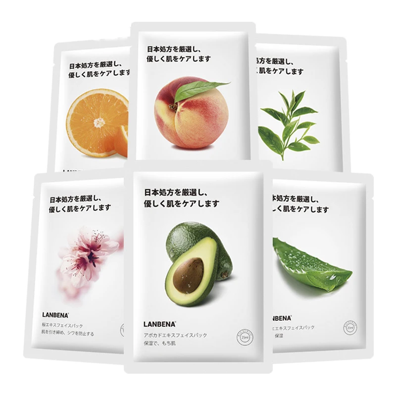 Face Mask Skin Care Plant Facial Mask Moisturizing Oil Control Natural Anti wrinkle Whitening Sheet Mask 2