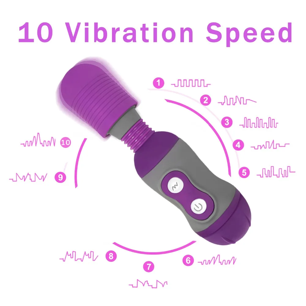 10 скоростной мини вибратор Joy Wand секс игрушки Стимулятор клитора интимный массаж