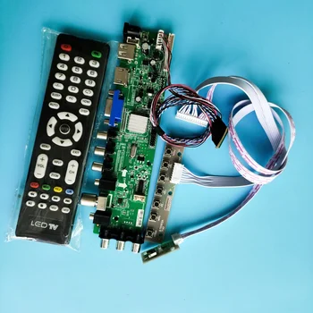 

Kit For B173RW01 V5/B173RW01 V4 DVB-T DVB-T2 HDMI AV digital 1600X900 Signal controller board 40pin LED USB VGA TV 17.3" remote