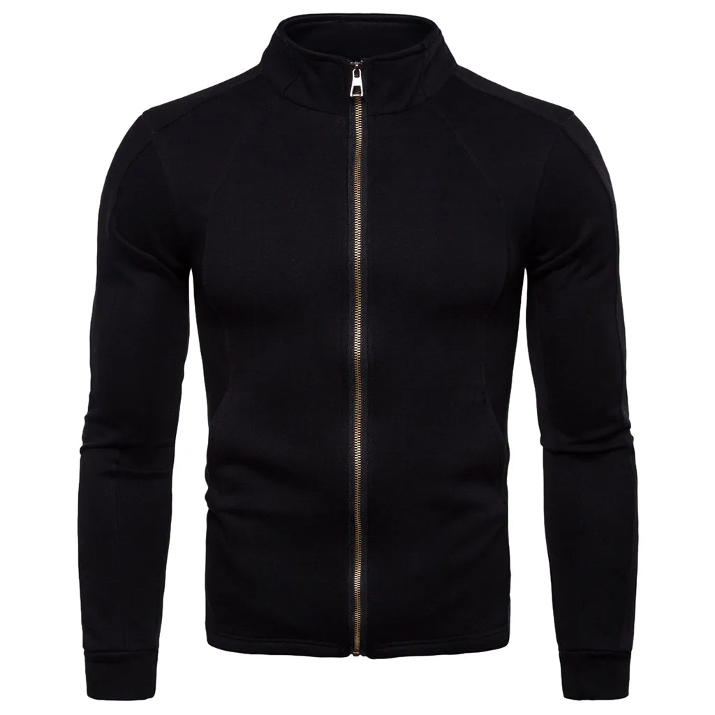 

Men clothes men winter jacket Leisure Zipper Solid Pocket Cotton Padded Coat Outwear Tops parka hombre the north of face 2019