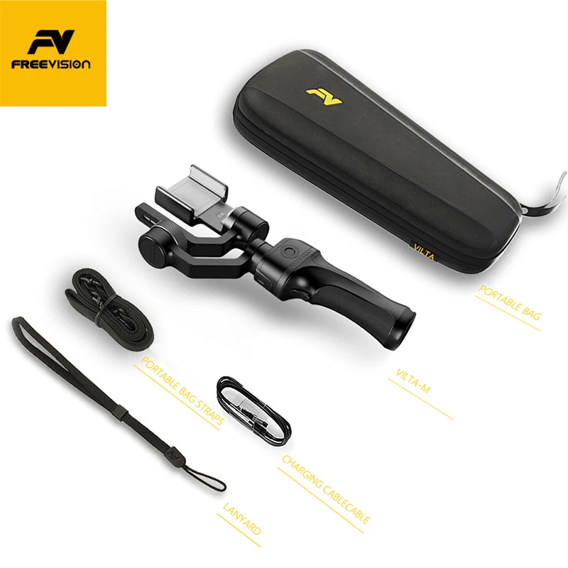 

Original FreeVisinon Handheld 3-Axis Gimbal Stabilizer VILTA M Acation Camera for Smartphone iPhone X GOPRO VS Smooth 4