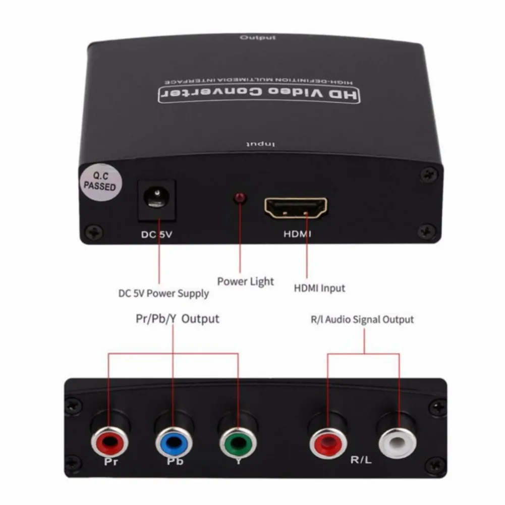 hdmaters HDMI к компонентному Ypbpr видео и аудио 5RCA конвертер для PS4 DVD к ТВ с USB кабель питания HDMI к 5RCA RGB