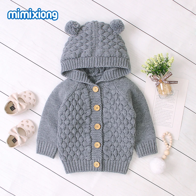 de punto para bebés, chaquetas y abrigos de manga larga para pequeños, cárdigans con botones|Suéteres| - AliExpress