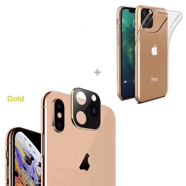 2 in 1 Gold Поддельная камера защитная палочка для iPhone X Xs MAX выглядит как 11 pro MAX защитное стекло поддельная камера наклейка для iPhone X XS MAX - Цвет: 2 in 1 Gold