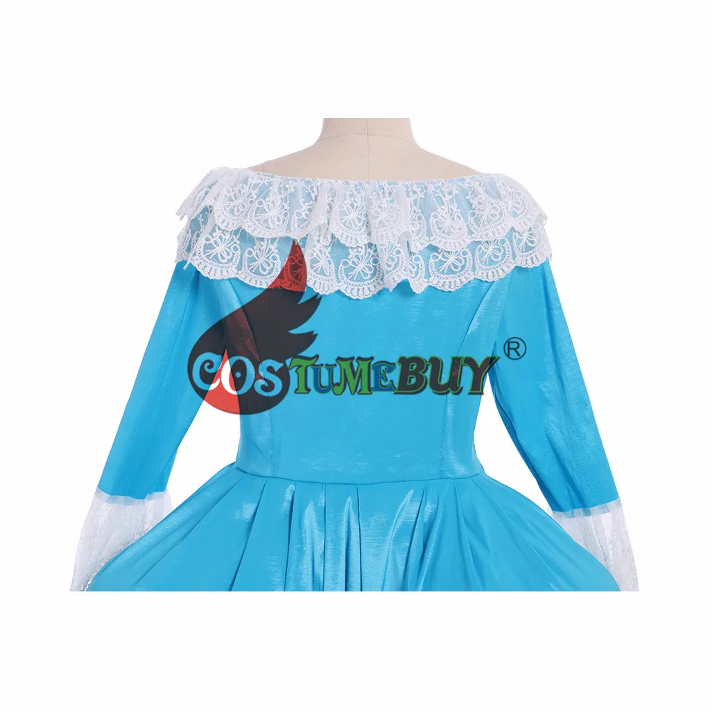Costumebuy 18 век Версаль Венеция Викторианский Marie Барокко Рококо Готический шар платье принцессы Белль Синий индивидуальный заказ