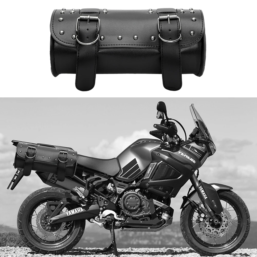 Motorcycle Bag Moto Backpack Saddle Bag PU Leather Motor Luggage Storage Pouch Tank Bag Holder Motorbike Accessories Universal