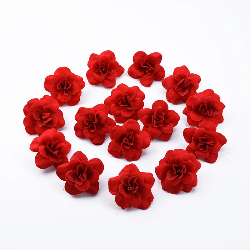 30 шт. аксессуары для украшения дома свадебные красные розы свадебные аксессуары Рождественский декоративный венок искусственные цветы
