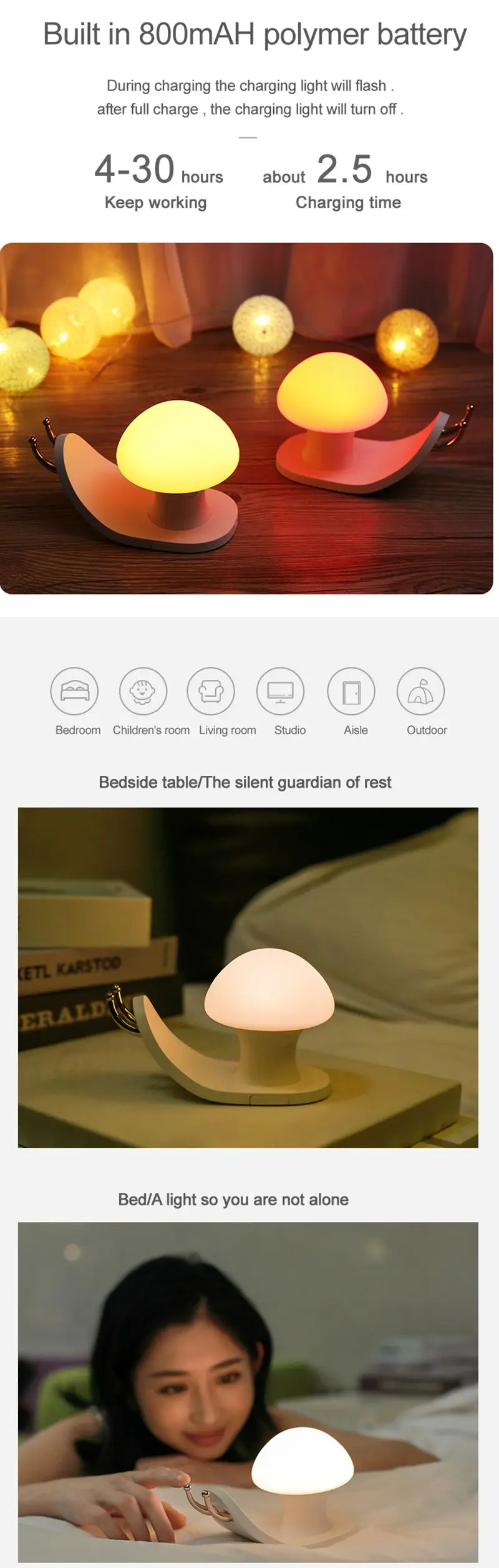 Улиточный дом перезаряжаеый ночник с разъемом USB Light Touch control романтическая многоцветная атмосферная лампа для праздничной вечеринки рождественские подарки