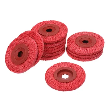 

DANIU 12pcs 4 Inch Red Rough Hemp Rope Abrasive Flap Disc 100x16mm Polishing Wheel For Metal Polishing Grinding