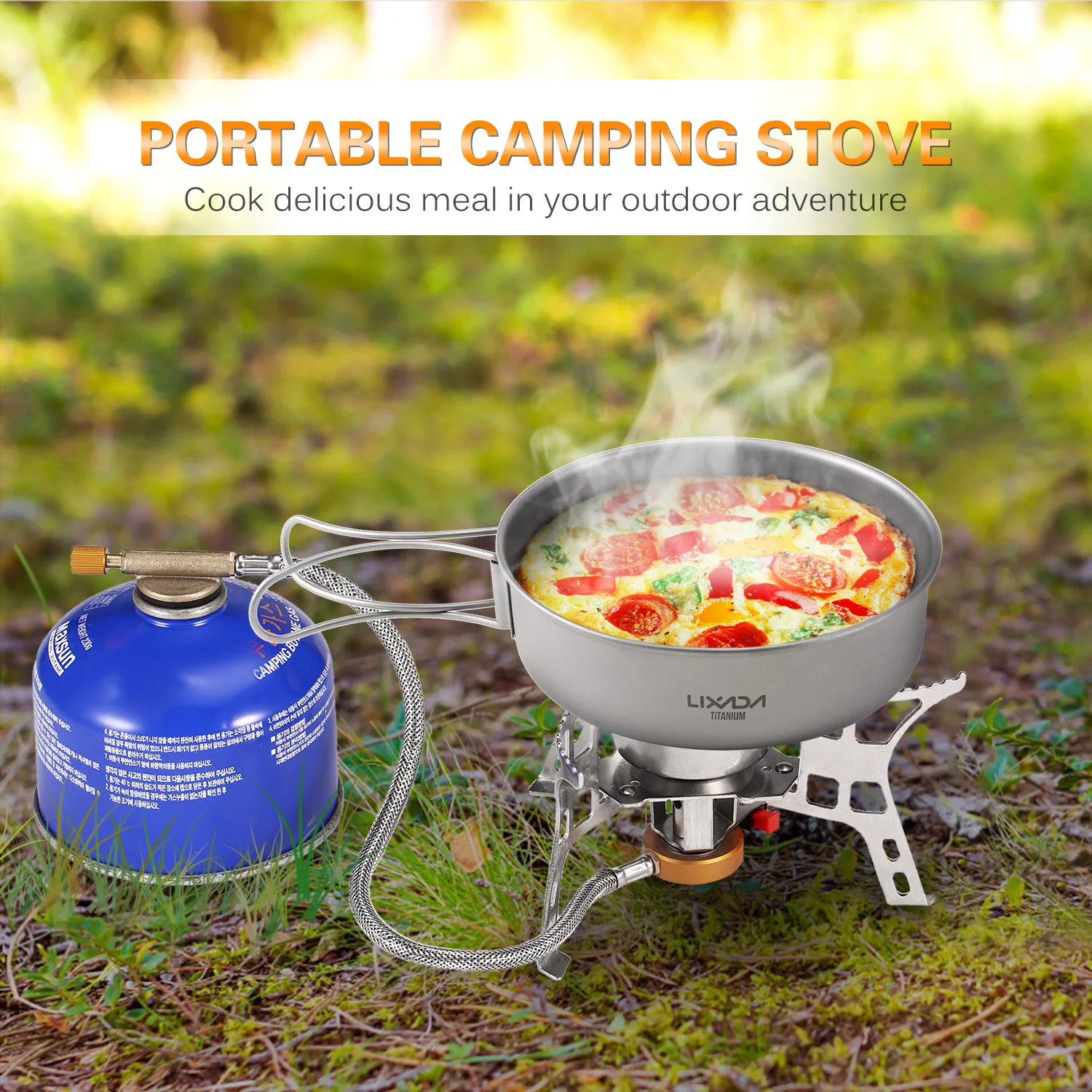 Lightweight Outdoor Camping Stove Foldable Gas Stove Cookout Burner  Backpacking Cooking Stove,Camping Backpacking Stoves