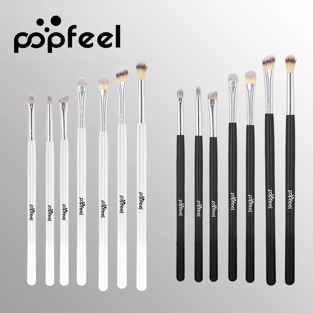 

POPFEEL 7 Pcs Eye Shadow Brush Set Eyes Shadow Brushes Makeup Brushes Tools Blending Eyeliner Eyelash Eyebrow Brush For Make up