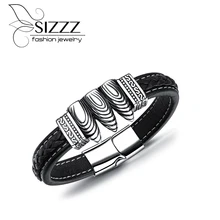 Европа и Америка domineering пуля мужской титановый Магнитный кожаный браслет с пряжкой& Браслеты